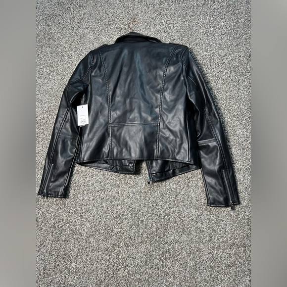 NWT Nine West Faux-Leather Moto Jacket Size XS - Picture 6 of 9